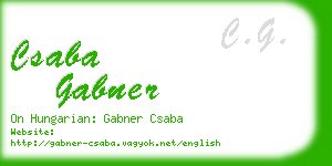 csaba gabner business card